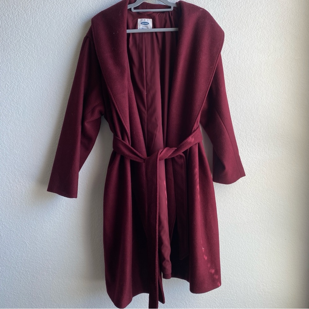 Old navy burgundy fall coat 3X